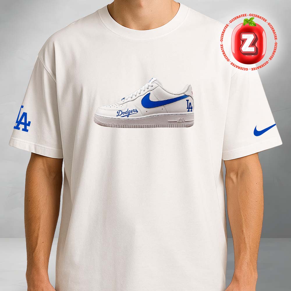 Official Los Angeles Dodgers Nike Air Force 1 Unisex T-Shirt Official Los Angeles Dodgers Nike Air Force 1 Unisex T-Shirt