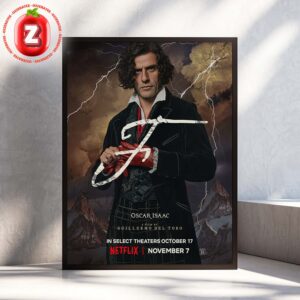 Oscar Isaac Frankenstein Reimagined 2025 by Guillermo del Toro Gothic Horror Revival Netflix Film Home Decor Poster Canvas