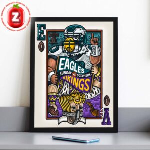Philadelphia Eagles vs Minnesota Vikings NFL Matchup Poster On October 19 2025 Game Day Home Decor Poster Canvas