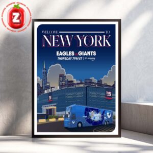Philadelphia Eagles vs New York Giants At MetLife Stadium In New York On Thursday Night Football 2025 Poster TNF On Prime Home Decor Poster Canvas