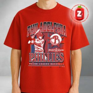 Philadelphia Phillies Red 2025 Postseason Participant Playoff Franklin Unisex T-Shirt