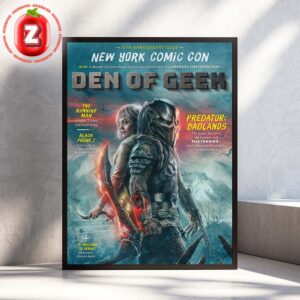 Predator Badlands Magazine Cover Feature At New York Comic Con 10th Anniversary Issue By Den Of Geek 2025 Home Decor Poster Canvas