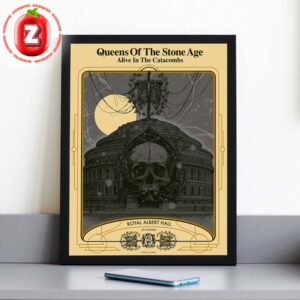 Queens Of The Stone Age Alive In The Catacombs Poster Royal Albert Hall London October 29 2025 Home Decor Poster Canvas