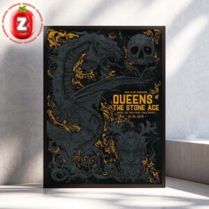 Queens Of The Stone Age Concert Poster At Boch Center Wang Theatre In Boston MA On October 8 2025 Alive In The Catacombs Gothic Beast Artwork Home Decor Poster Canvas