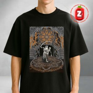Queens Of The Stone Age Concert Poster At Le Grand Rex In Paris France On October 20 2025 Gothic Skeleton Artwork Unisex T-Shirt