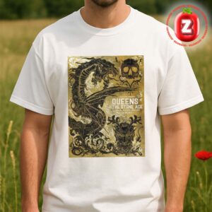 Queens Of The Stone Age Concert Poster The Catacombs Tour At Boch Center Wang Theatre In Boston October 2025 Mythical Dragon Artwork Unisex T-Shirt