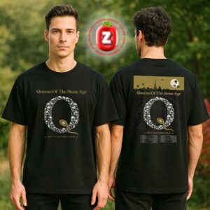 Queens Of The Stone Age Tour Dates Poster The Catacombs Tour Across Europe October 2025 Skull Roots Artwork Two Sides Unisex T-Shirt