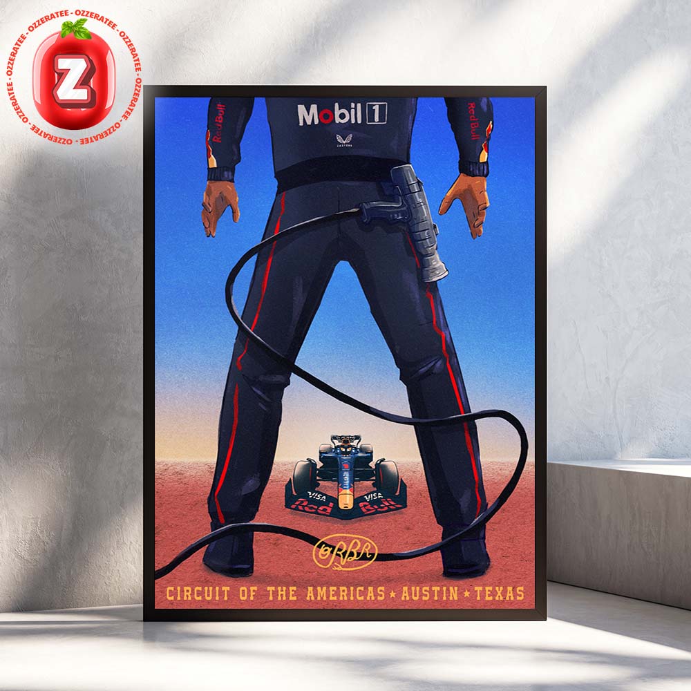 Red Bull Racing Circuit Of The Americas Austin Texas 2025 F1 Grand Prix Poster Motorsport Artwork Home Decor Poster Canvas