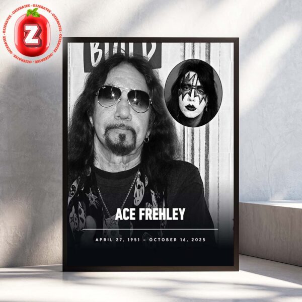 Remembering Ace Frehley 1951–2025 The Legendary KISS Guitarist Home Decor Poster Canvas