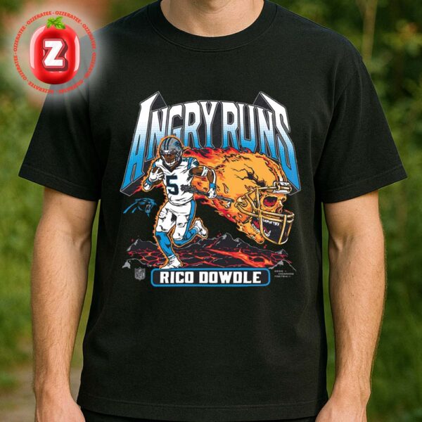Rico Dowdle Carolina Panthers Homage Angry Runs Player Graphic Unisex T-Shirt