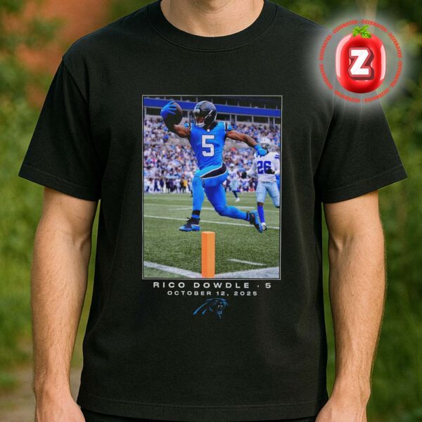 Rico Dowdle Carolina Panthers NFL Flash Features Week 6 Unisex T-Shirt
