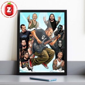 Rock Legends Tribute Poster In Heaven 2025 Featuring Chester Bennington And Paul Gray Memorial Artwork Home Decor Poster Canvas