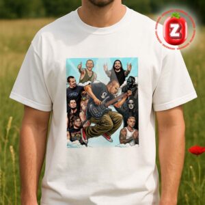 Rock Legends Tribute Poster In Heaven 2025 Featuring Chester Bennington And Paul Gray Memorial Artwork Unisex T-Shirt