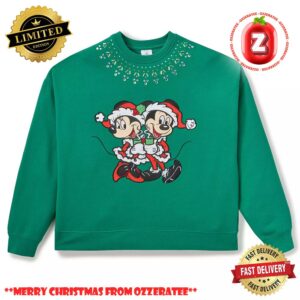 Santa Mickey And Minnie Mouse Holiday Pullover Sweatshirt 2025