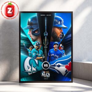 Seattle Mariners vs Toronto Blue Jays ALCS Game 1 2025 MLB Baseball Matchup Home Decor Poster Canvas