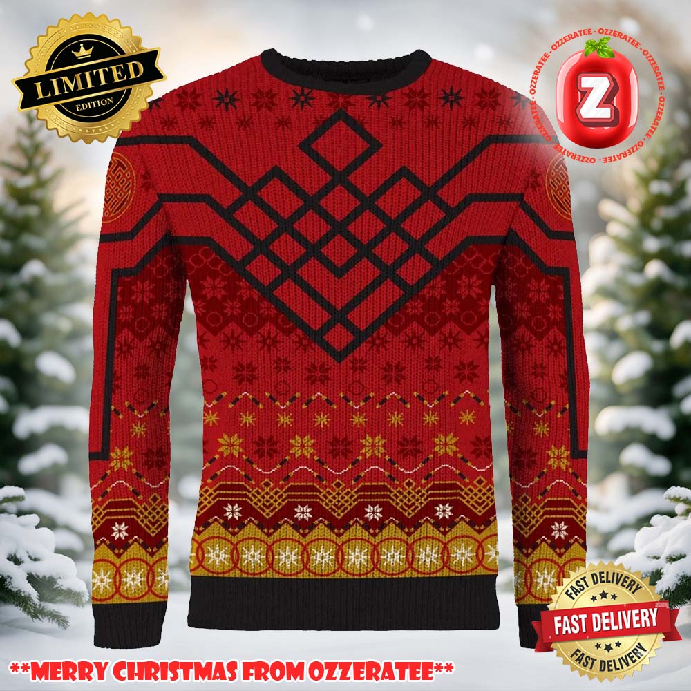 Shang-Chi Ten Golden Rings Ugly Christmas Sweater 2025