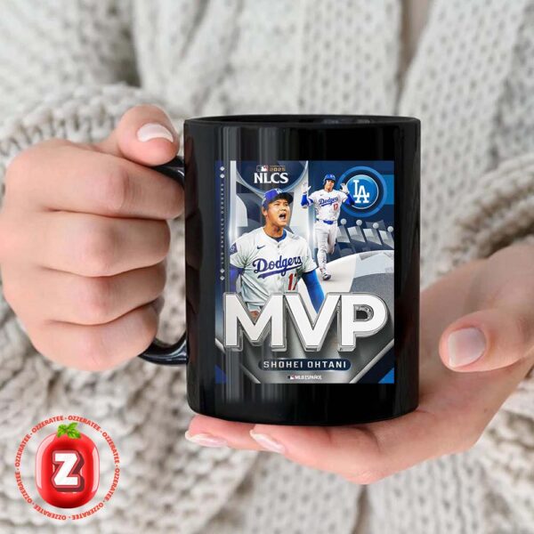 Shohei Ohtani Los Angeles Dodgers 2025 NLCS MVP Poster MLB Baseball Highlight Artwork Coffee Ceramic Mug