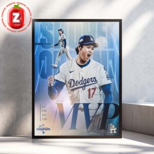 Shohei Ohtani Los Angeles Dodgers NLCS MVP 2025 National League Baseball Achievement Home Decor Poster Canvas