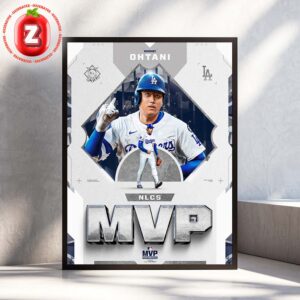 Shohei Ohtani Los Angeles Dodgers NLCS MVP 2025 National League Champions Baseball Poster MLB Artwork Home Decor Poster Canvas