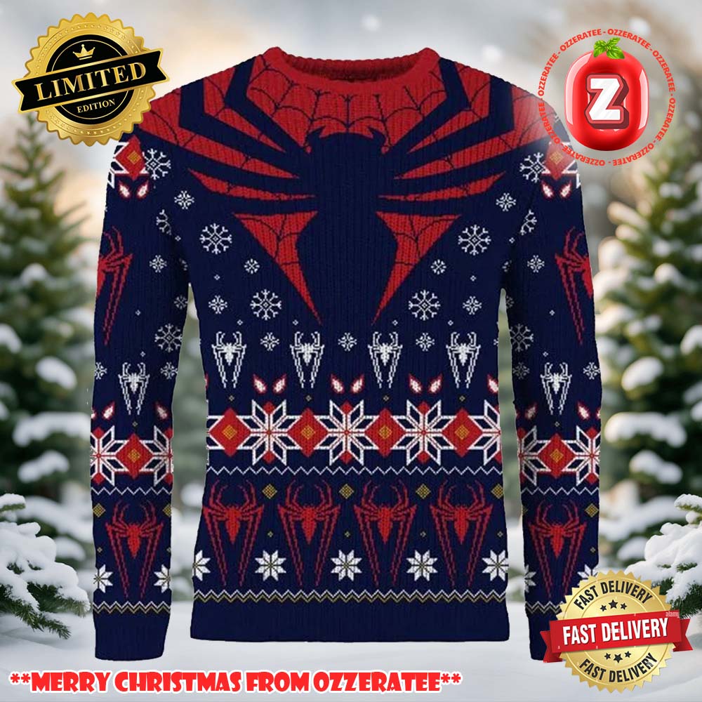 Spider Man Tis The Season To Be Spidey Ugly Christmas Sweater 2025