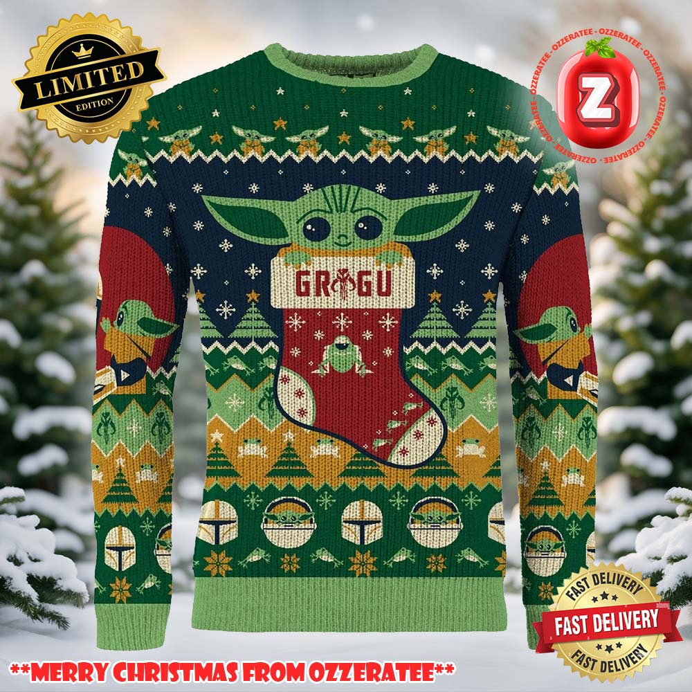 Star Wars Away On A Razorcrest Baby Yoda Grogu 2025 Ugly Christmas Sweater Star Wars Away On A Razorcrest Baby Yoda Grogu 2025 Ugly Christmas Sweater