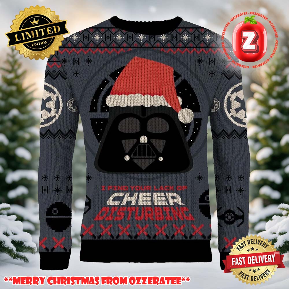 Star Wars I Find Your Lack Of Cheer Disturbing Ugly Christmas Sweater 2025 Star Wars I Find Your Lack Of Cheer Disturbing Ugly Christmas Sweater 2025