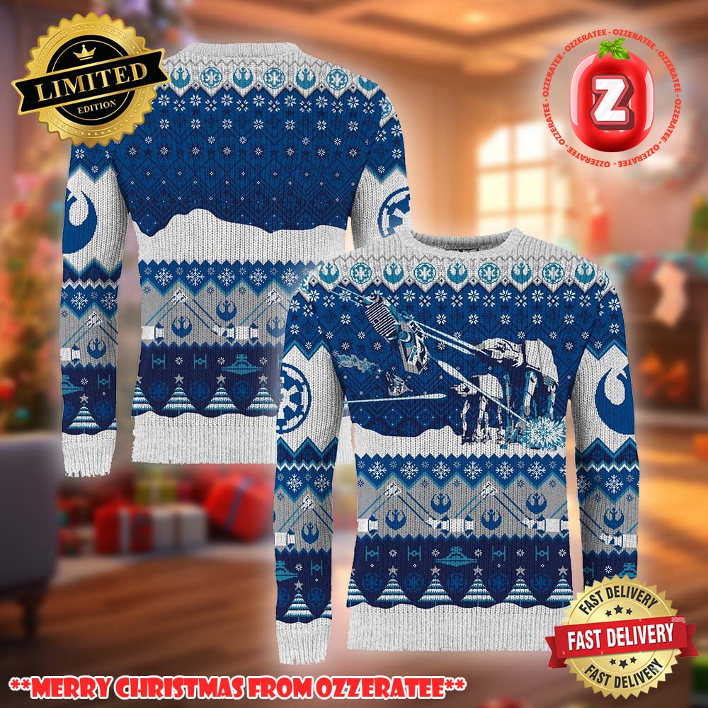 Star Wars Walking In An AT-AT Wonderland Christmas Sweater 2025