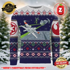 Star Wars X-Wing v TIE Fighter Ugly Christmas Sweater 2025