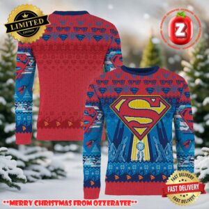 Superman Kryptonian Kringle Ugly Christmas Sweater 2025