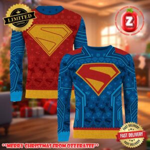 Superman Metropolis Merriest Hero Christmas Sweater Preorder