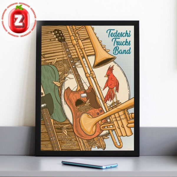 Tedeschi Trucks Band Concert Poster At Red Hat Amphitheater In Raleigh North Carolina On October 17 2025 Home Decor Poster Canvas