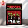 The Offspring Live Show Music At Uniipol Forum In Assago Milano On September 29 2025 Red Green Skeleton Football Theme Home Decor Poster Canvas