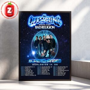 The Offspring Music Poster At Worldwide Venues In Global Cities On 2026 Supercharged Tour Futuristic Space Artwork Home Decor Poster Canvas