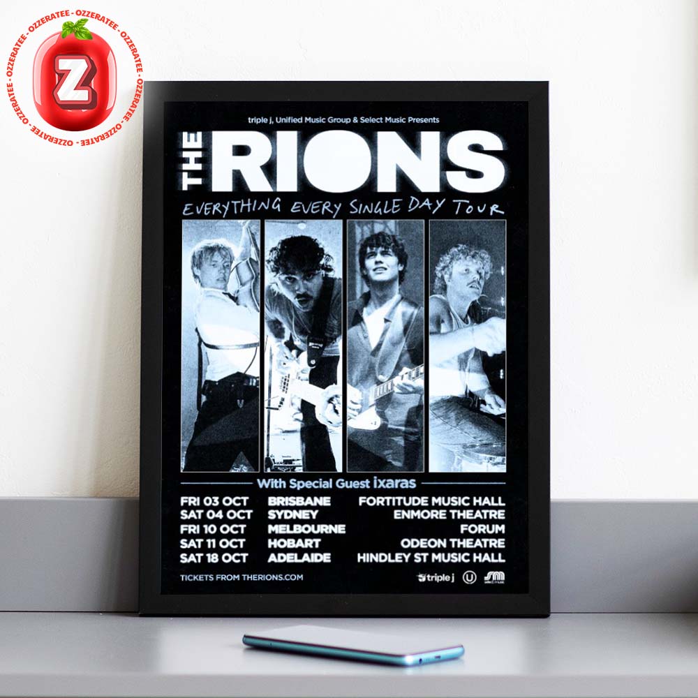 The Rions Everything Every Single Day Tour Poster In Brisbane Sydney Melbourne Hobart Adelaide Australia October 2025 Home Decor Poster Canvas The Rions Everything Every Single Day Tour Poster In Brisbane Sydney Melbourne Hobart Adelaide Australia October 2025 Home Decor Poster Canvas