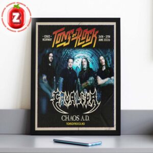 Tons Of Rock 2026 Oslo Norway Festival Poster Featuring Cavalera Chaos AD Metal Artwork Home Decor Poster Canvas