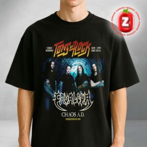 Tons Of Rock 2026 Oslo Norway Festival Poster Featuring Cavalera Chaos AD Metal Artwork Unisex T-Shirt