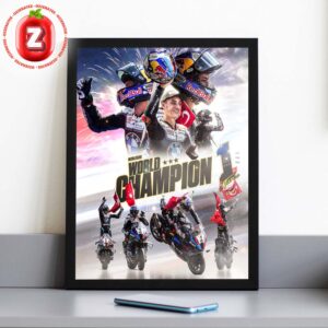 Toprak Razgatlioglu 2025 Triple WorldSBK Champion Celebration Home Decor Poster Canvas