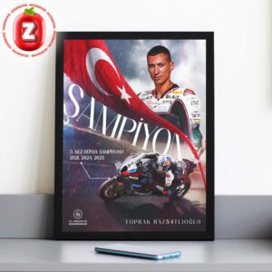 Toprak Razgatlioglu 2025 WorldSBK Champion Red Glory Home Decor Poster Canvas