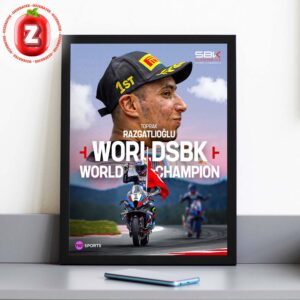 Toprak Razgatlioglu 3rd World Title 2021 2024 2025 Turkish Flag Home Decor Poster Canvas