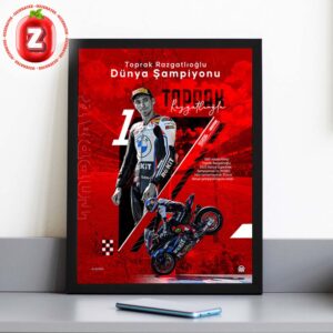 Toprak Razgatlioglu 3x WorldSBK World Champion 2021 2024 2025 Celebration Home Decor Poster Canvas