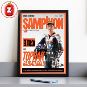 Toprak Razgatlioglu El Turco 2025 Superbike Champion Magazine BMW Rokit Racing Tribute Artwork Home Decor Poster Canvas