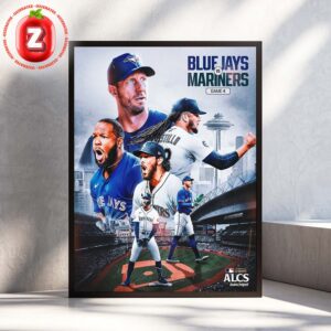 Toronto Blue Jays vs Seattle Mariners Matchup 2025 ALCS Game 4 Baseball Matchday Poster MLB Artwork Home Decor Poster Canvas