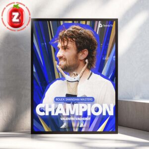 Valentin Vacherot Rolex Shanghai Masters Champion 2025 Tennis Victory Artwork Home Decor Poster Canvas