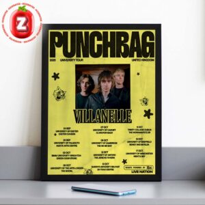 Villanelle Punchbag University Tour 2025 United Kingdom Live Concert Home Decor Poster Canvas
