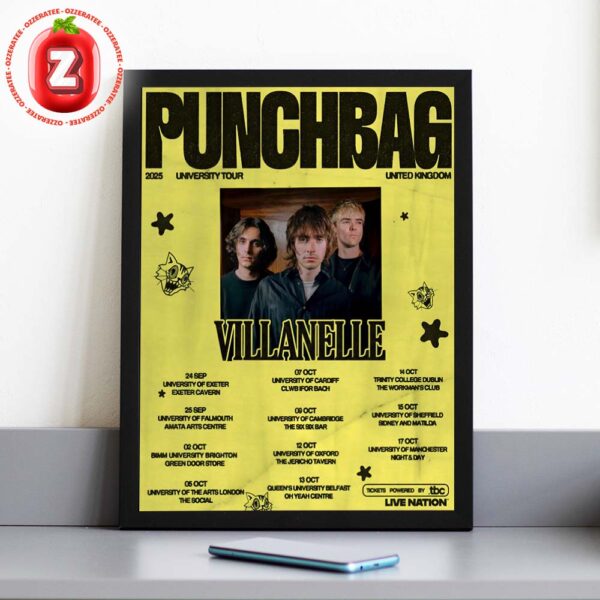 Villanelle Punchbag University Tour 2025 United Kingdom Live Concert Home Decor Poster Canvas
