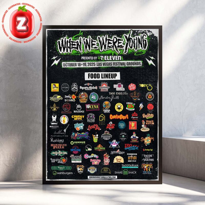 When We Were Young Festival Poster In Las Vegas On October 18 To 19 2025 Presented By 7 Eleven Pop Punk Music Festival Artwork Home Decor Poster Canvas