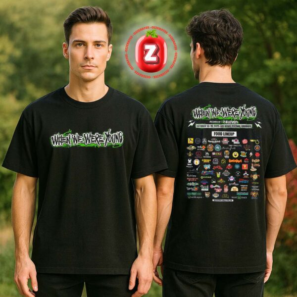 When We Were Young Festival Poster In Las Vegas On October 18 To 19 2025 Presented By 7 Eleven Pop Punk Music Festival Artwork Two Sides Unisex T-Shirt
