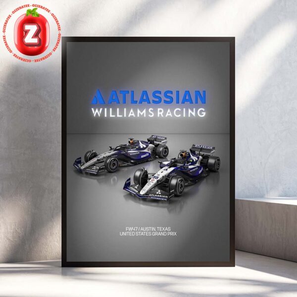 Williams Racing FW47 Car Poster At Circuit Of The Americas In Austin On October 2025 United States Grand Prix Artwork Home Decor Poster Canvas