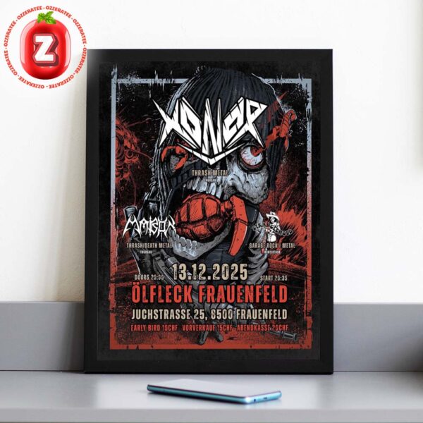 XONER Thrash Metal Live Concert Poster At Ölfleck In Frauenfeld Switzerland On December 13 2025 With Amison And Stranglehold Home Decor Poster Canvas