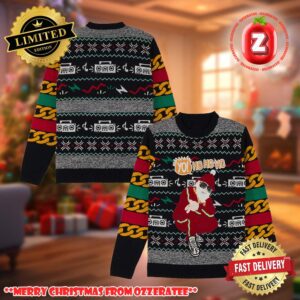 Yo Ho Ho Rap Santa Claus Gang Hip Hop 2025 Full Pattern Ugly Christmas Sweater